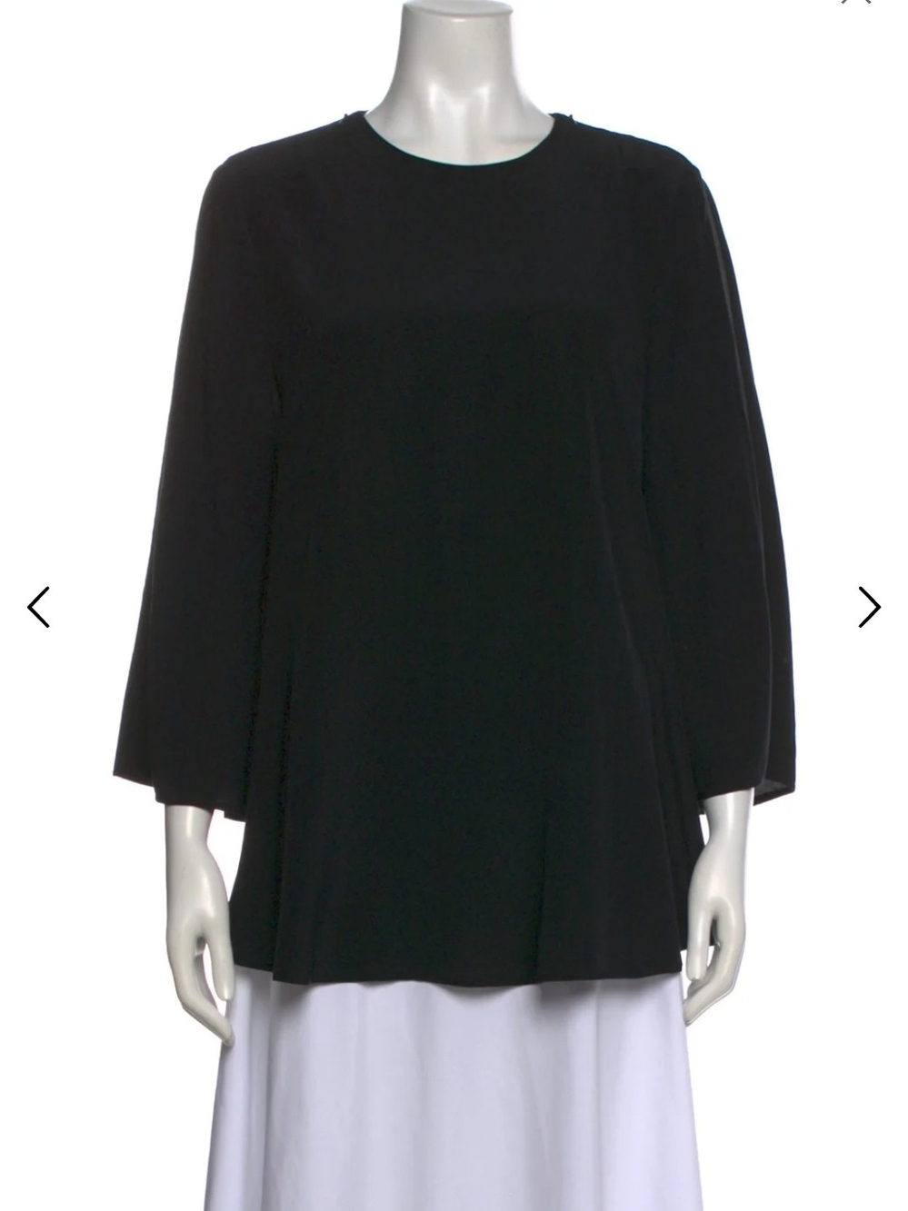 Zimmermann 100% Silk Wide Sleeve Shoulder Zip Top Women Large Black Luxury Flowy
